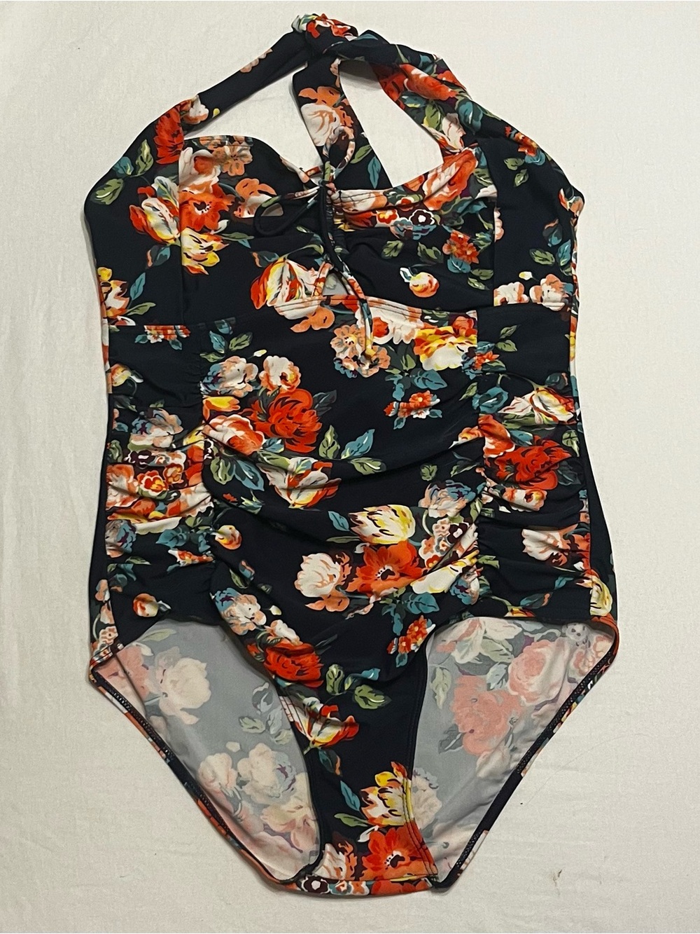 Floral Halter Swimsuit, XXL